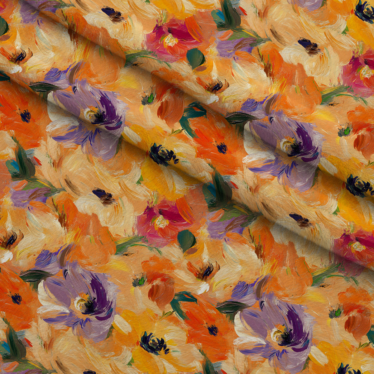 Painted Petals Pattern 4 Minky Fabric