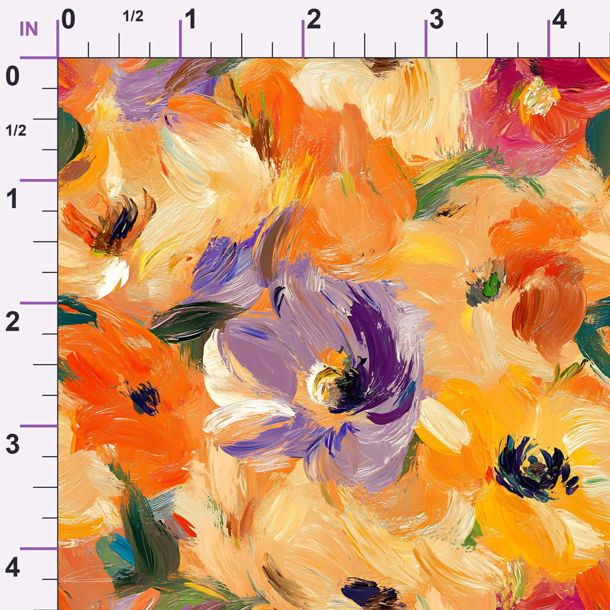 Painted Petals Pattern 4 Minky Fabric