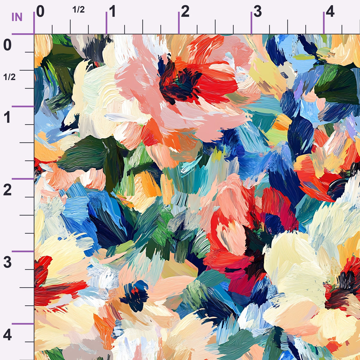 Painted Petals Pattern 5 Minky Fabric