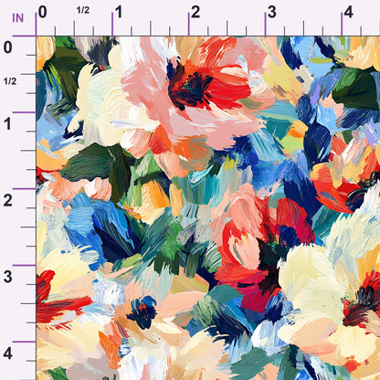 Painted Petals Pattern 5 Minky Fabric