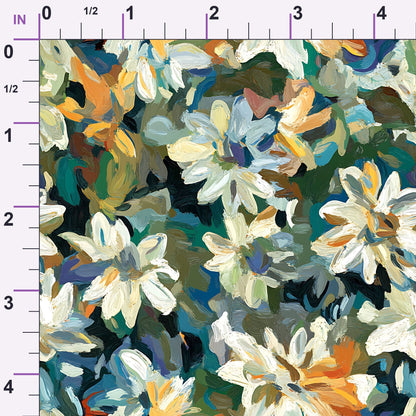 Painted Petals Pattern 6 Minky Fabric