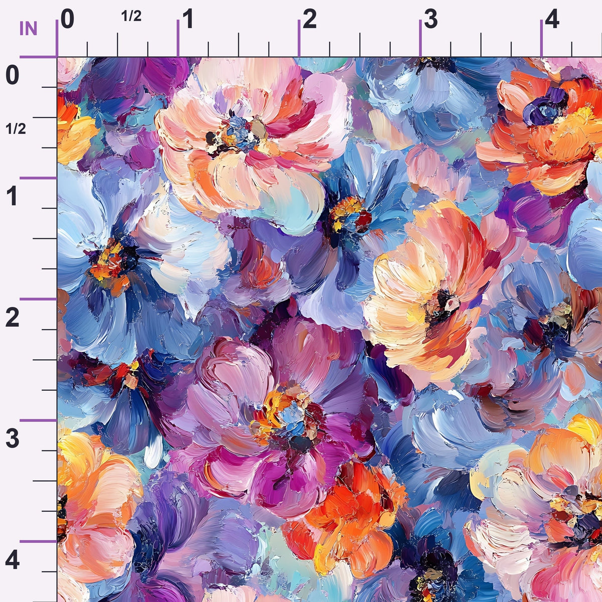 Painted Petals Pattern 7 Minky Fabric