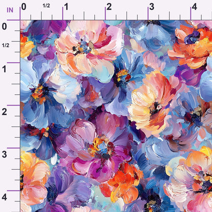 Painted Petals Pattern 7 Minky Fabric