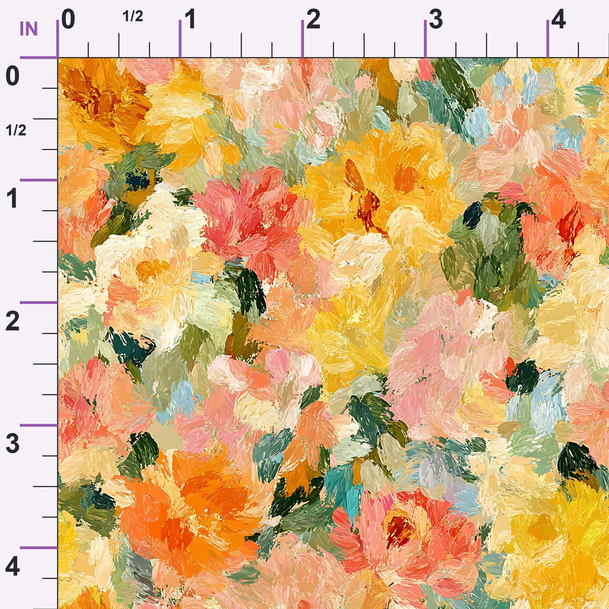 Painted Petals Pattern 8 Minky Fabric