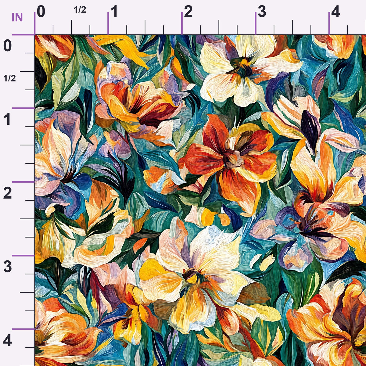 Painted Petals Pattern 9 Minky Fabric