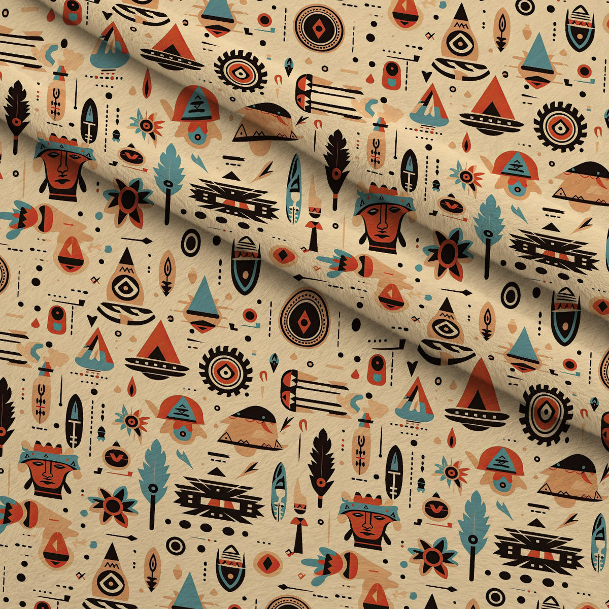 Painted Plains Pattern 1 Minky Fabric