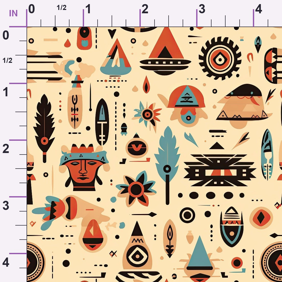 Painted Plains Pattern 1 Minky Fabric