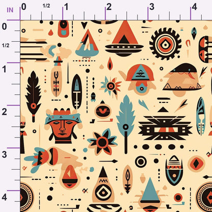 Painted Plains Pattern 1 Minky Fabric