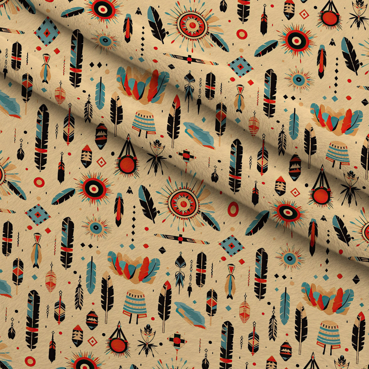Painted Plains Pattern 10 Minky Fabric