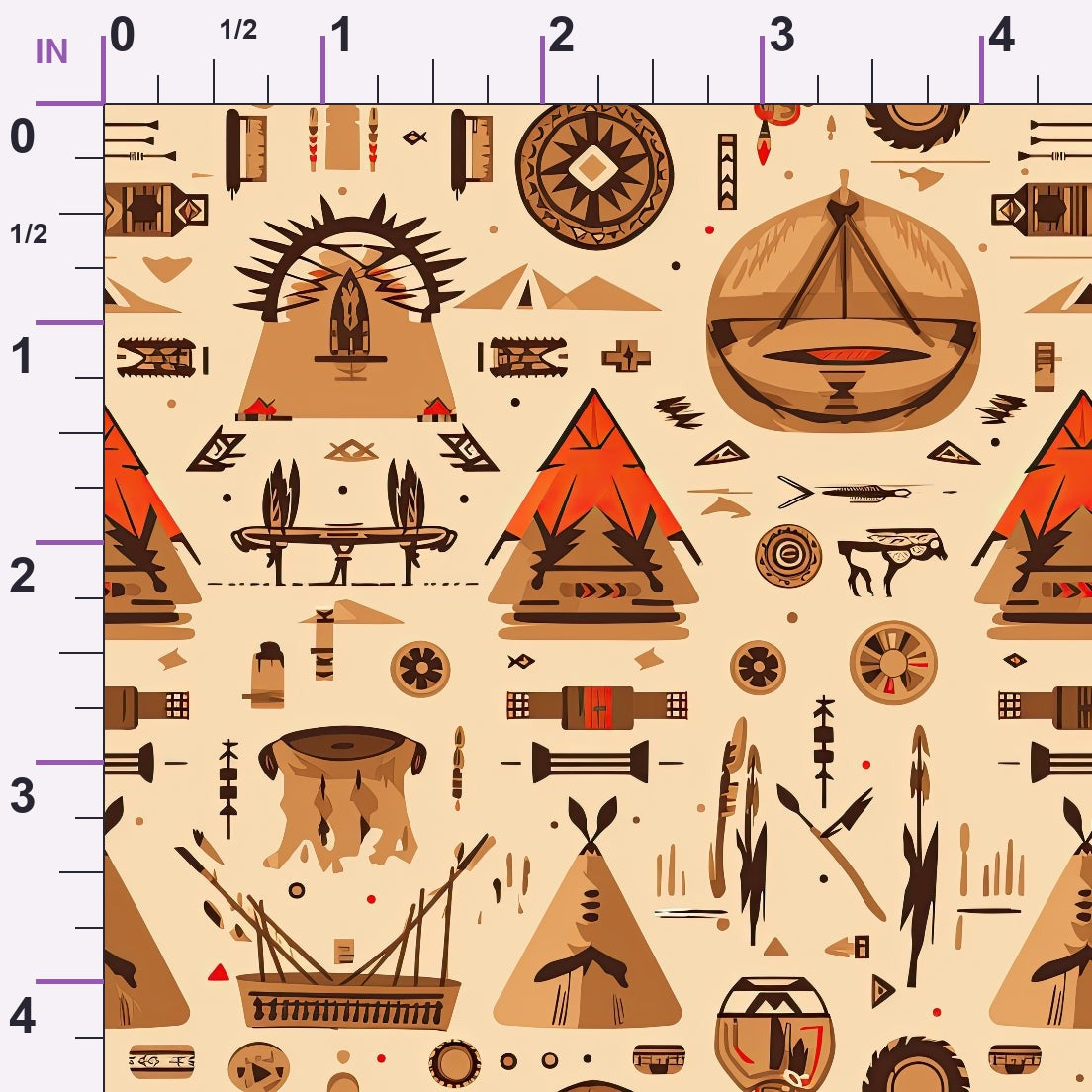Painted Plains Pattern 11 Minky Fabric