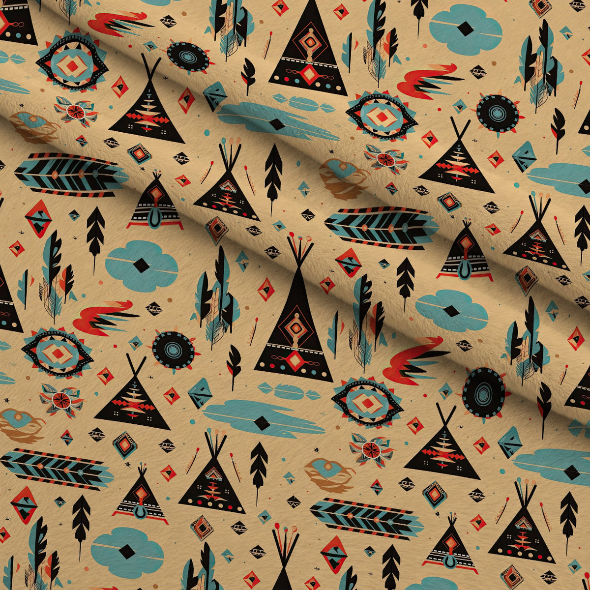 Painted Plains Pattern 2 Minky Fabric