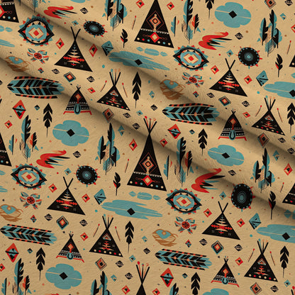 Painted Plains Pattern 2 Minky Fabric