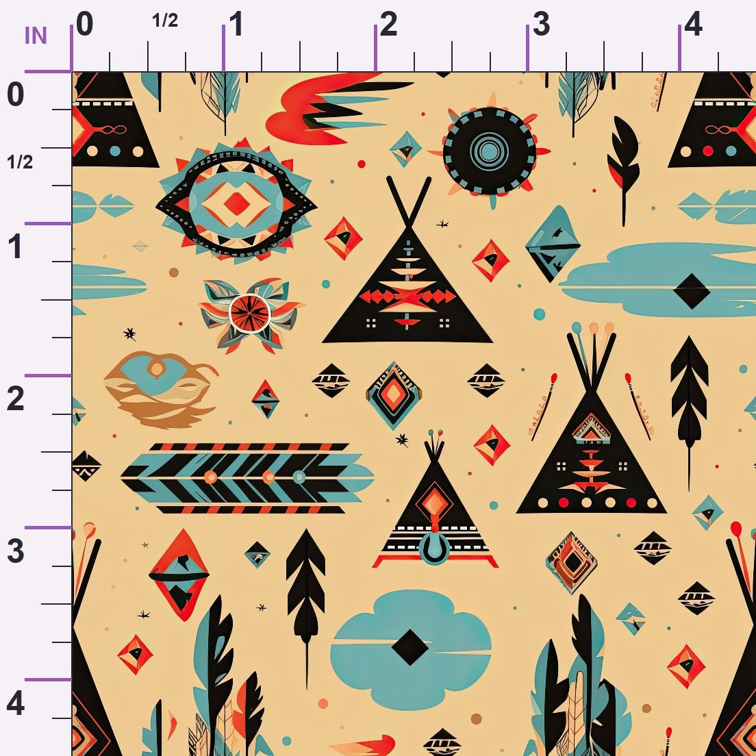 Painted Plains Pattern 2 Minky Fabric