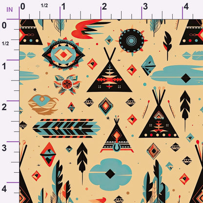 Painted Plains Pattern 2 Minky Fabric