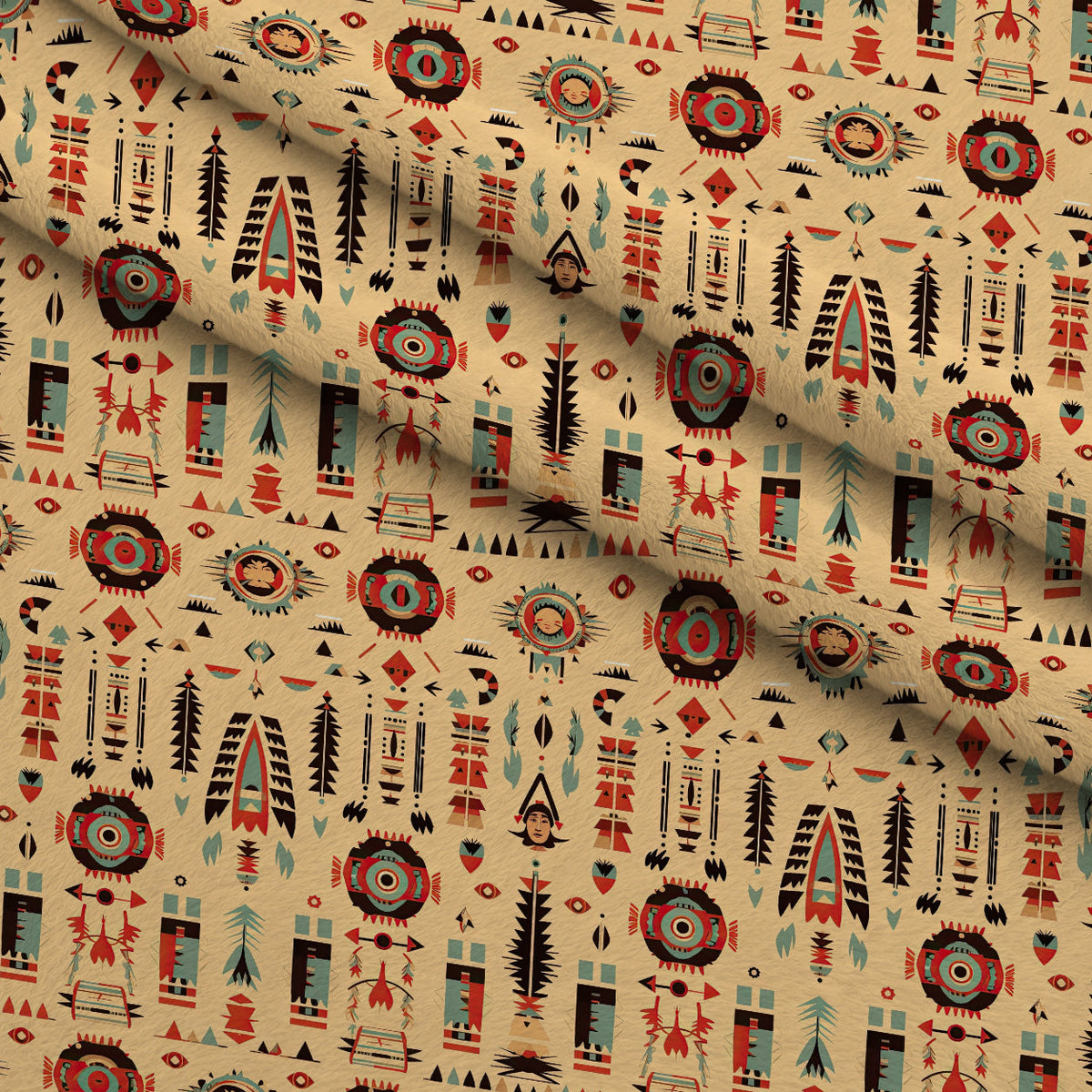 Painted Plains Pattern 3 Minky Fabric