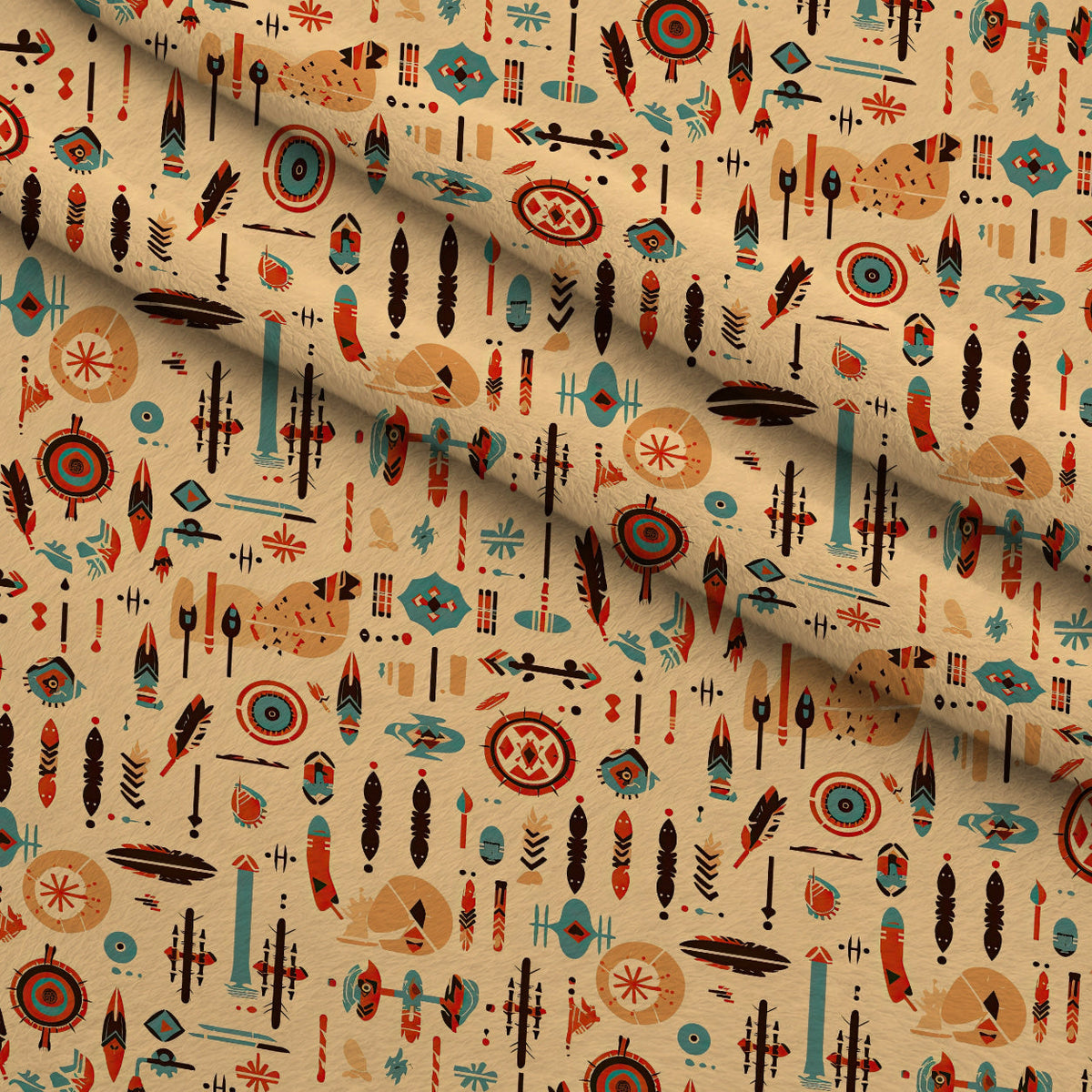 Painted Plains Pattern 4 Minky Fabric