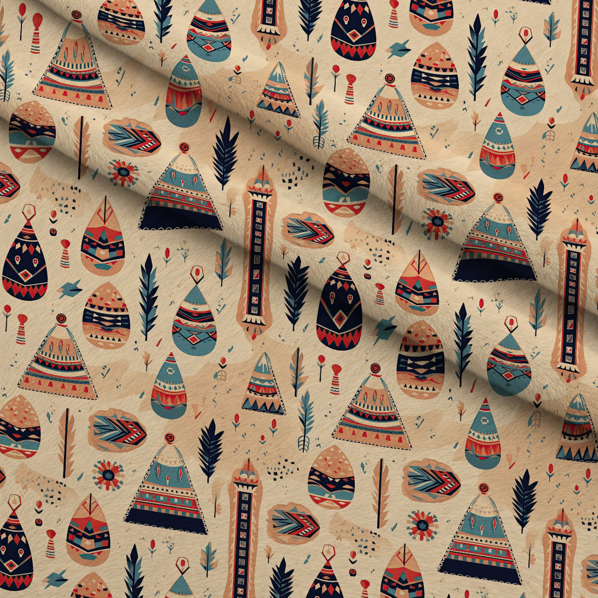 Painted Plains Pattern 5 Minky Fabric