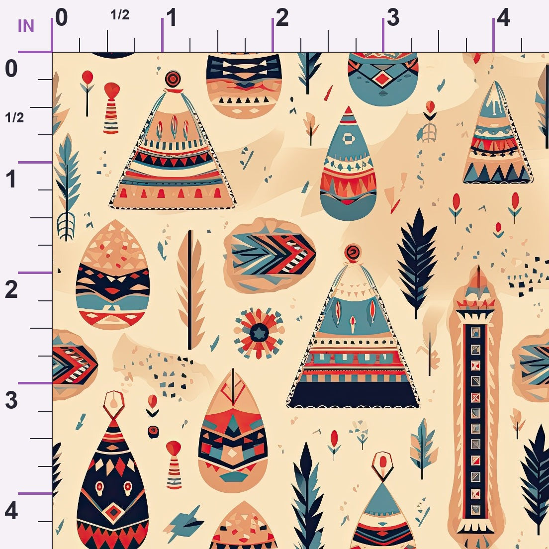 Painted Plains Pattern 5 Minky Fabric