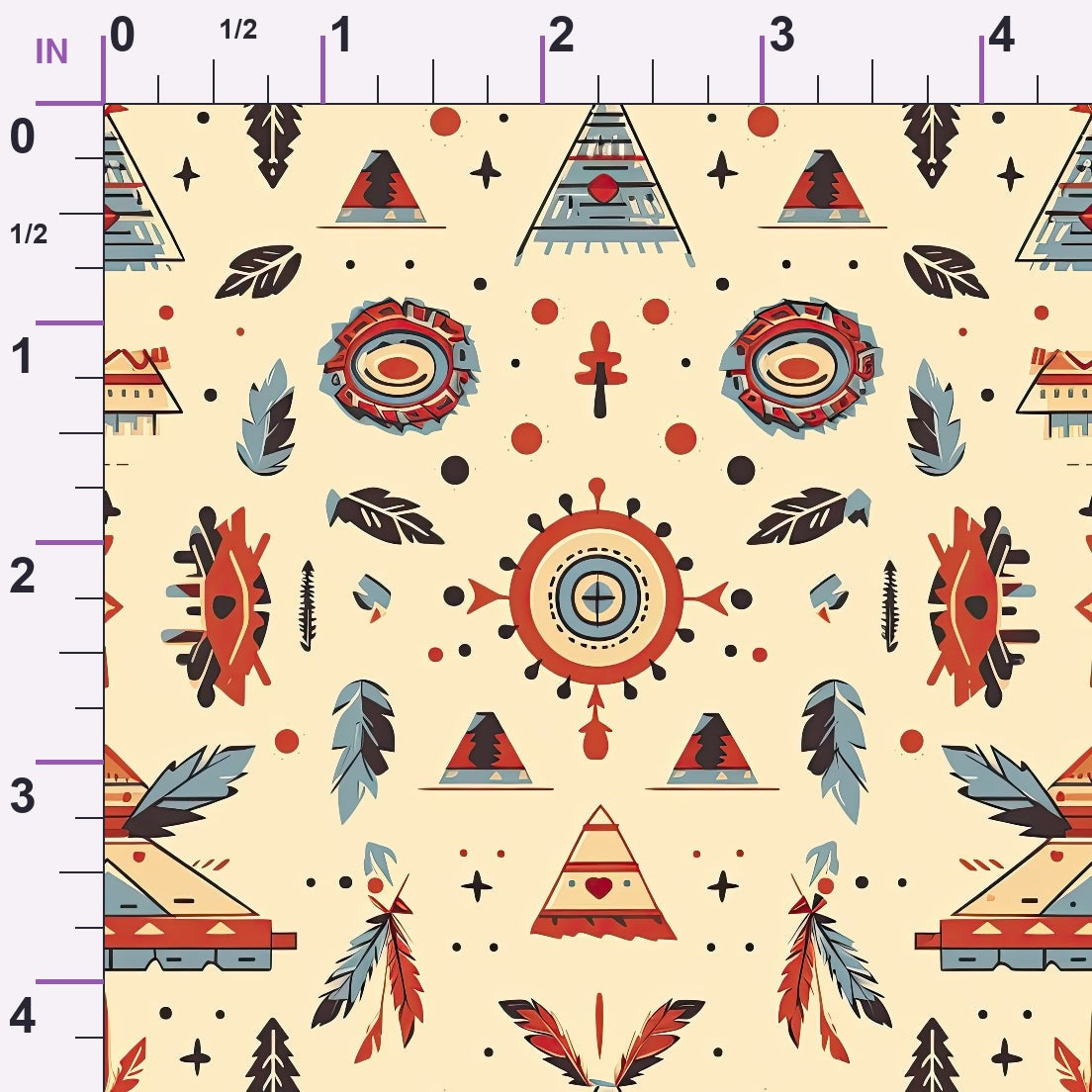 Painted Plains Pattern 6 Minky Fabric