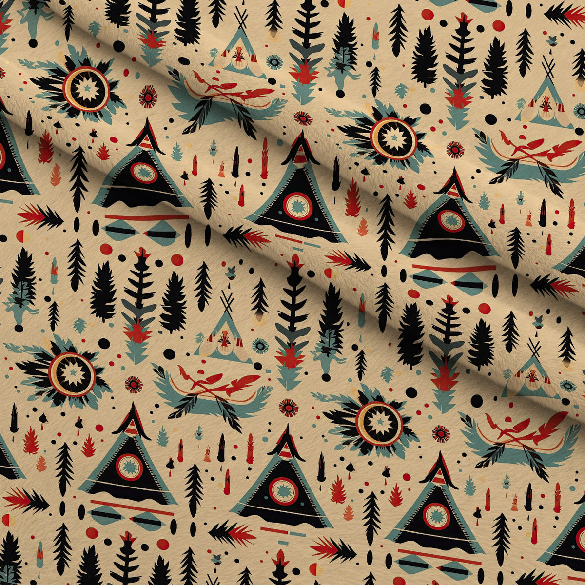 Painted Plains Pattern 8 Minky Fabric
