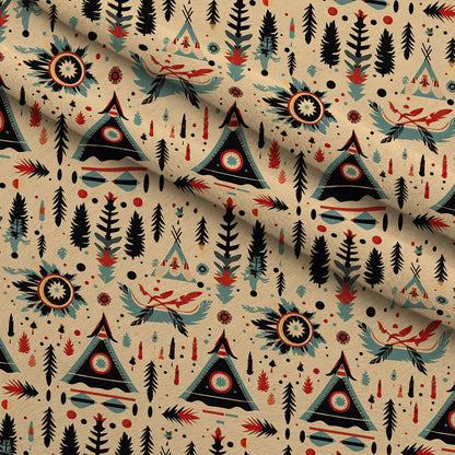 Painted Plains Pattern 8 Minky Fabric