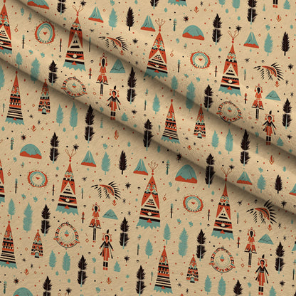 Painted Plains Pattern 9 Minky Fabric
