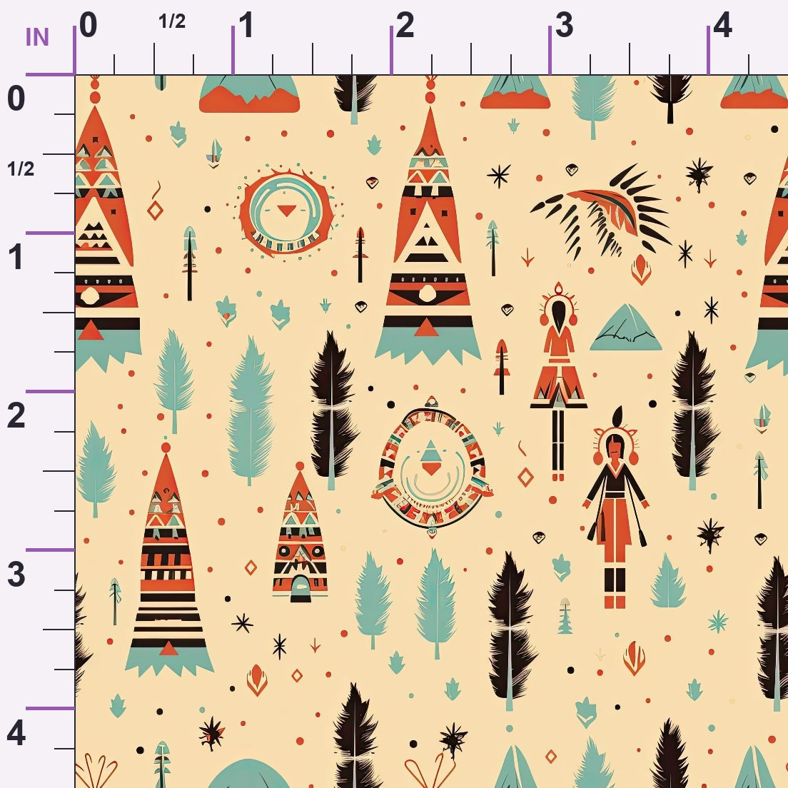 Painted Plains Pattern 9 Minky Fabric