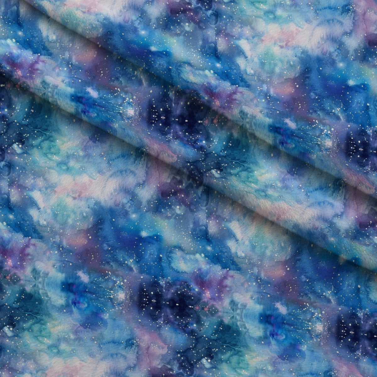 Painted Planets Pattern 1 Minky Fabric