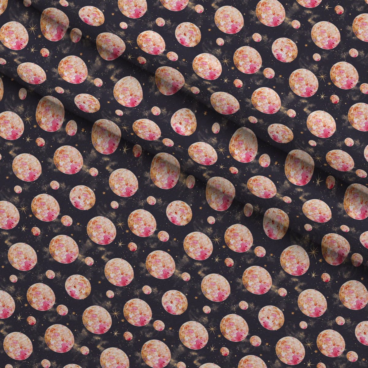 Painted Planets Pattern 11 Minky Fabric