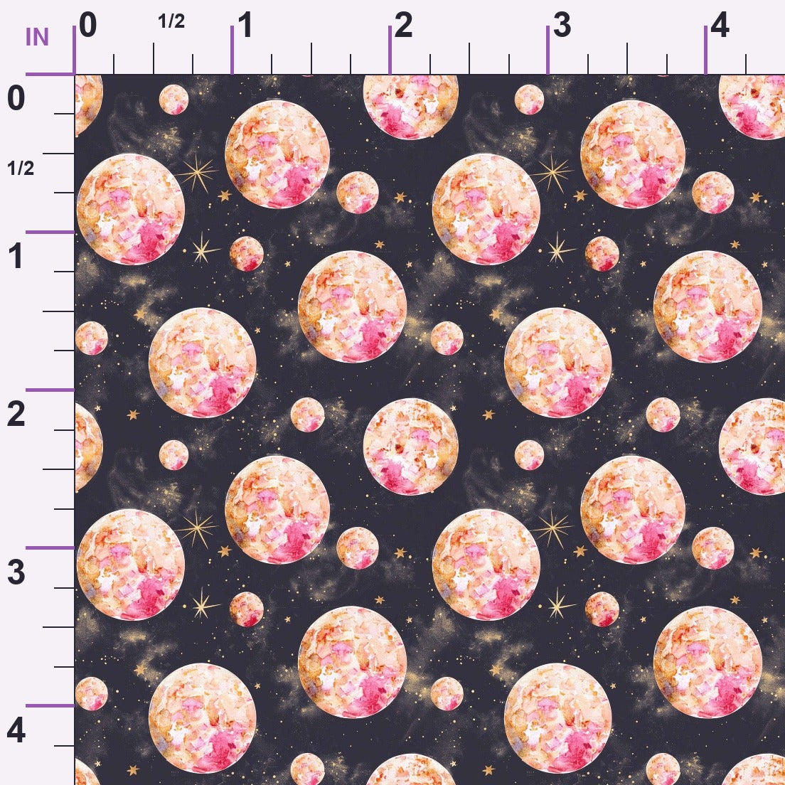 Painted Planets Pattern 11 Minky Fabric