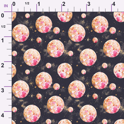 Painted Planets Pattern 11 Minky Fabric