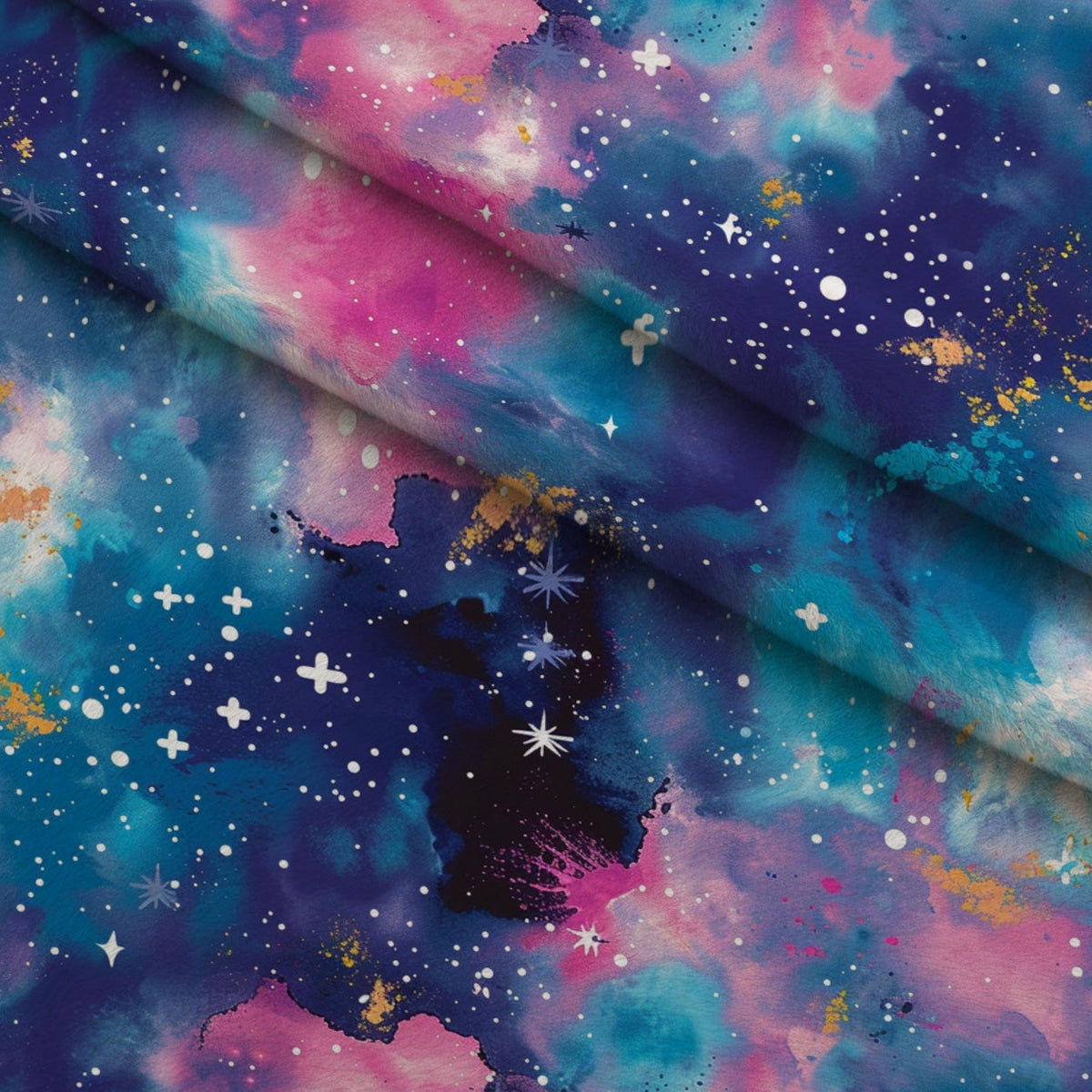 Painted Planets Pattern 13 Minky Fabric