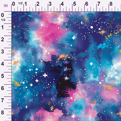 Painted Planets Pattern 13 Minky Fabric