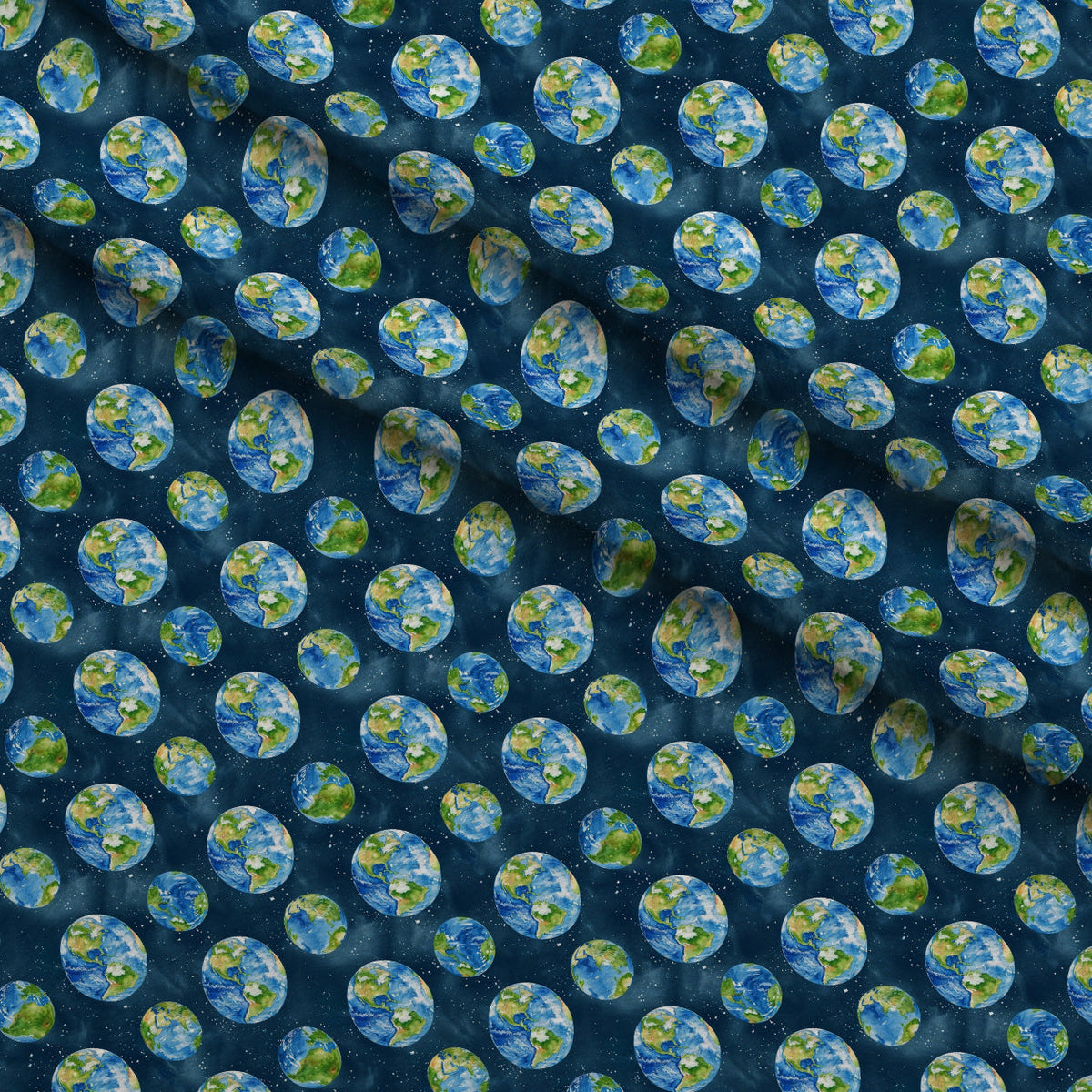 Painted Planets Pattern 14 Minky Fabric