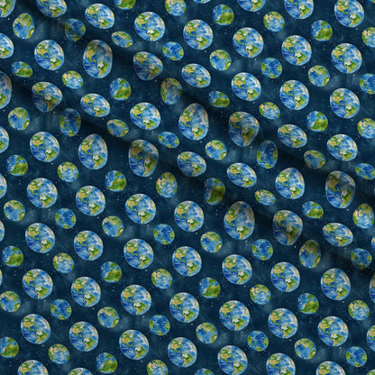 Painted Planets Pattern 14 Minky Fabric