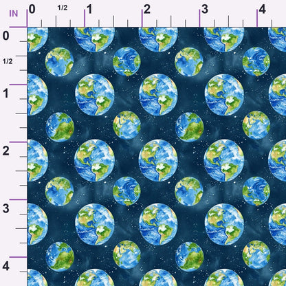 Painted Planets Pattern 14 Minky Fabric