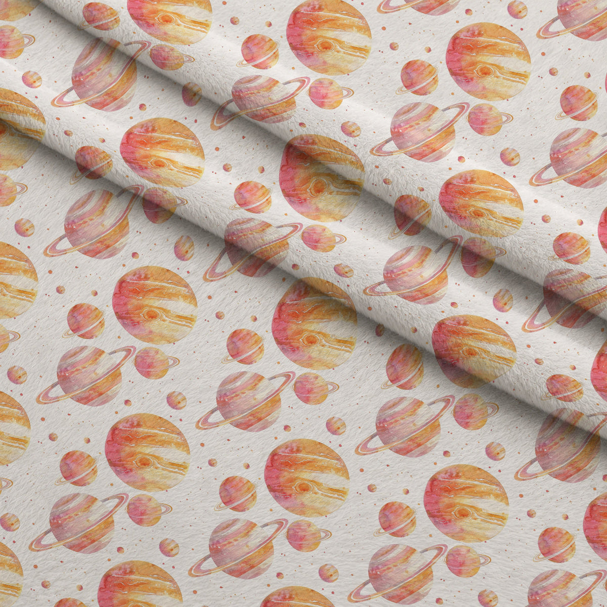 Painted Planets Pattern 15 Minky Fabric