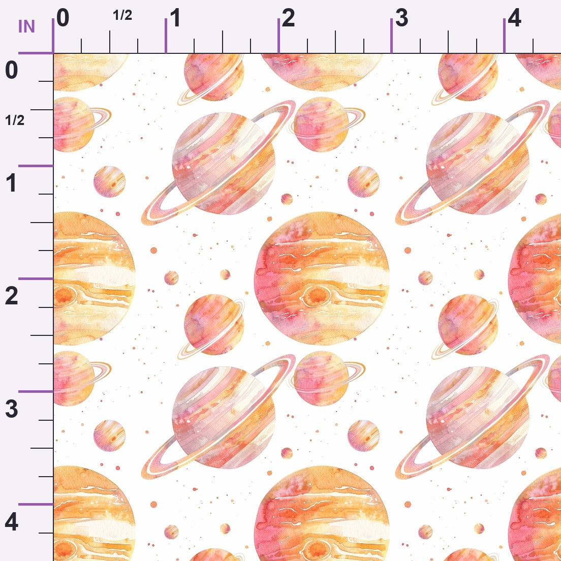 Painted Planets Pattern 15 Minky Fabric