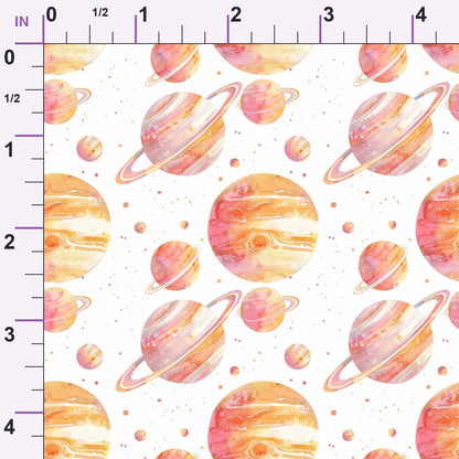 Painted Planets Pattern 15 Minky Fabric