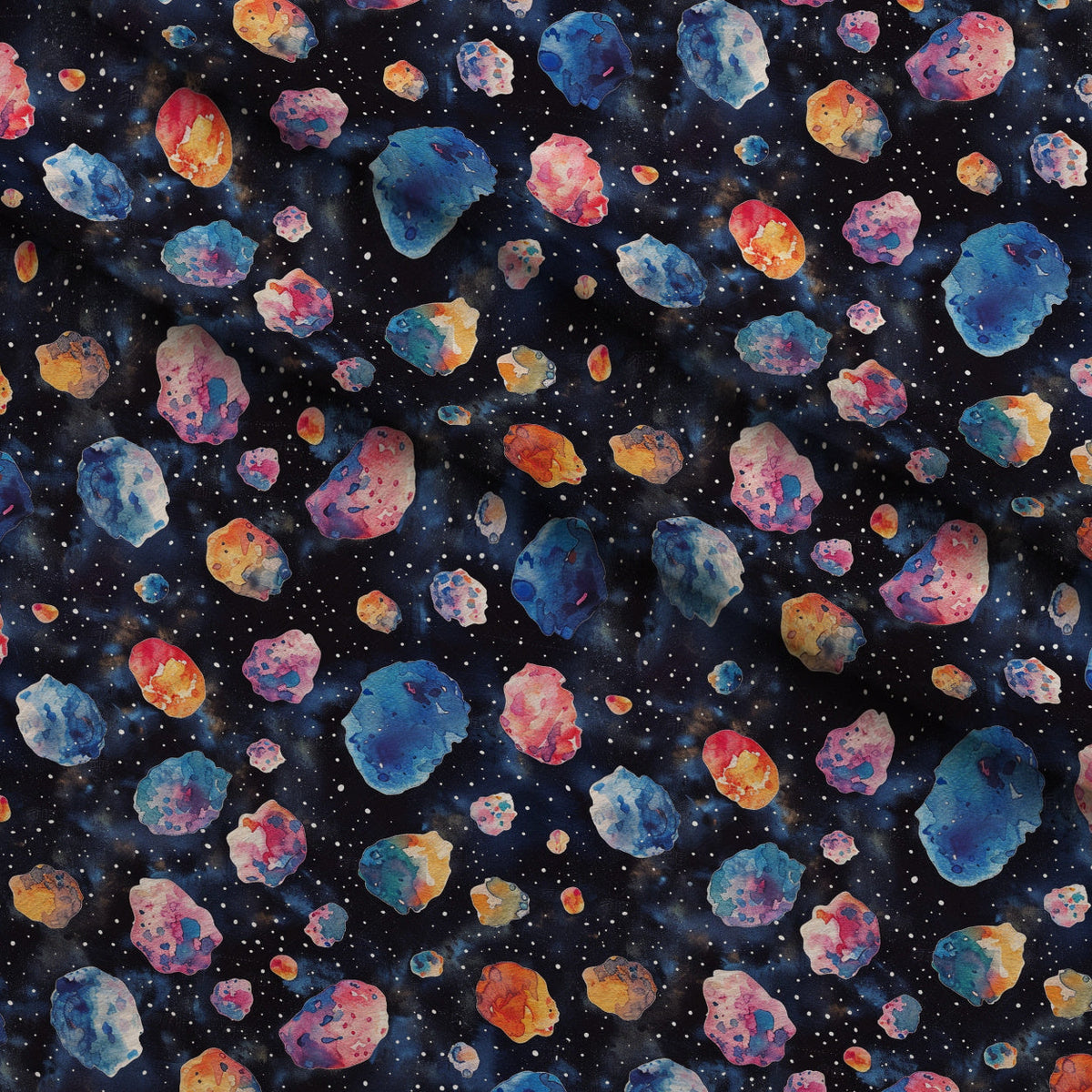 Painted Planets Pattern 16 Minky Fabric