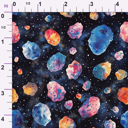 Painted Planets Pattern 16 Minky Fabric