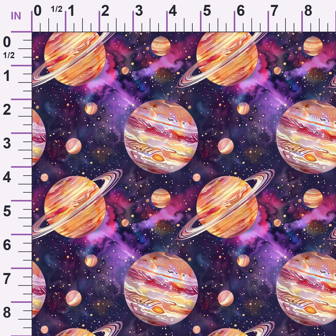 Painted Planets Pattern 17 Minky Fabric
