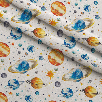 Painted Planets Pattern 18 Minky Fabric