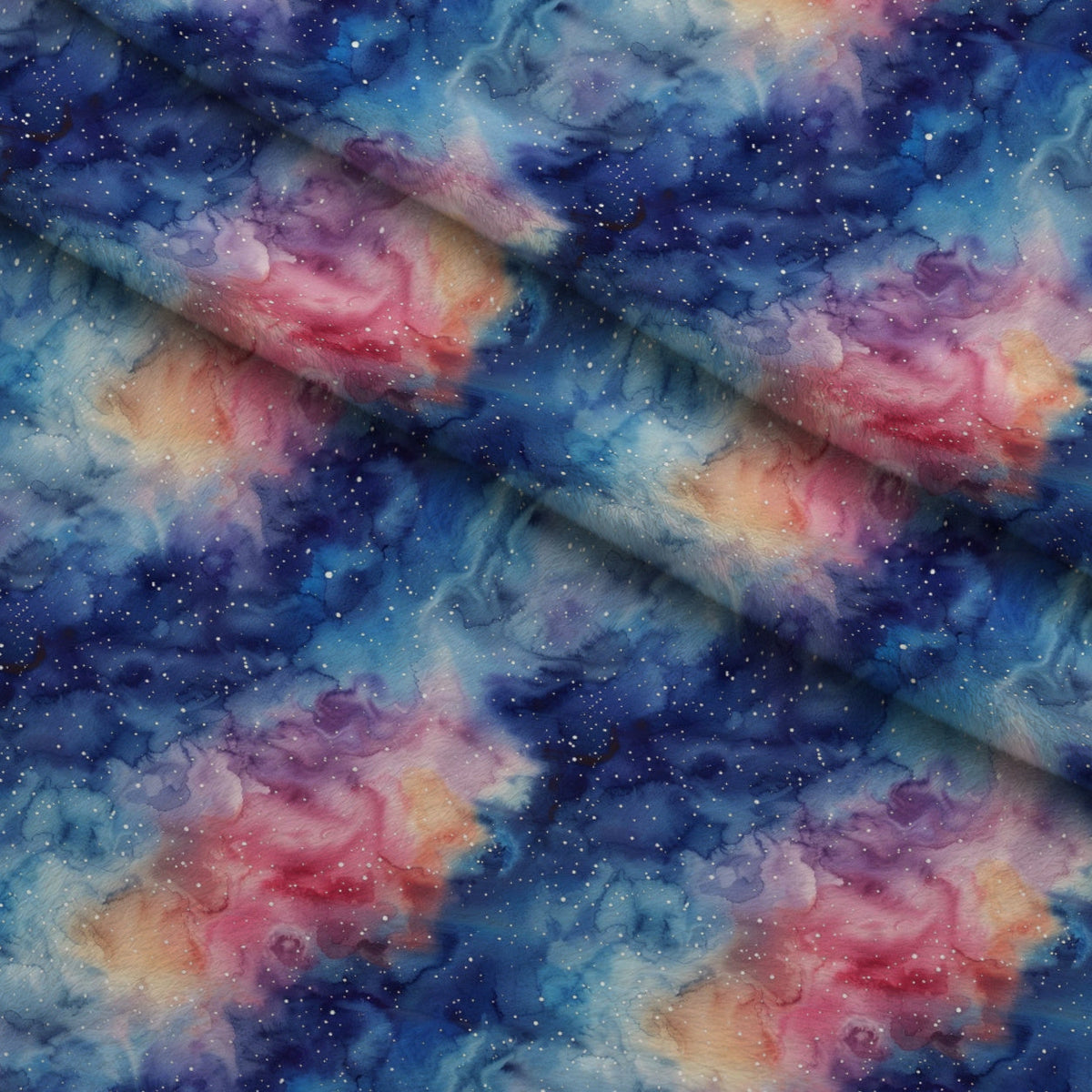 Painted Planets Pattern 20 Minky Fabric