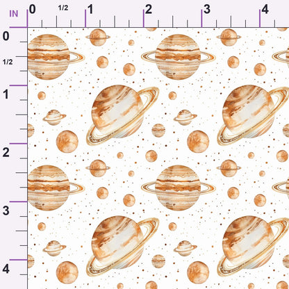 Painted Planets Pattern 5 Minky Fabric