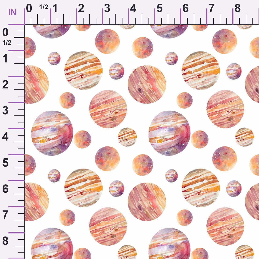 Painted Planets Pattern 7 Minky Fabric