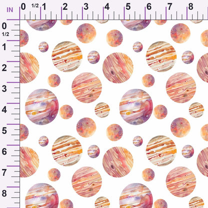 Painted Planets Pattern 7 Minky Fabric