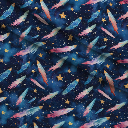 Painted Planets Pattern 8 Minky Fabric