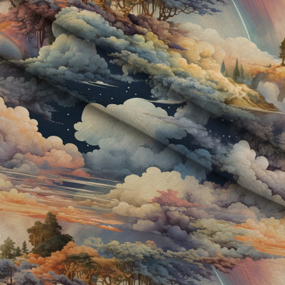 Painted Skies Pattern 1 Minky Fabric