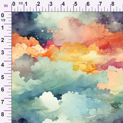 Painted Skies Pattern 10 Minky Fabric
